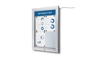 Vitrina Exterior Magnética LED 4x A4