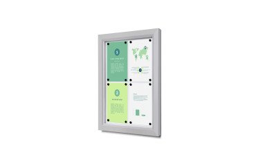 Vitrina exterior con cerradura Slim 4 x A4