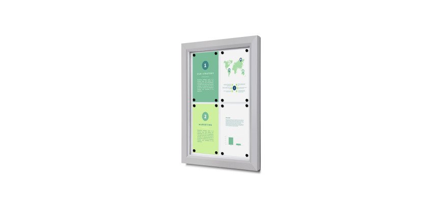Outdoor Lockable Showcase Slim 4 x A4