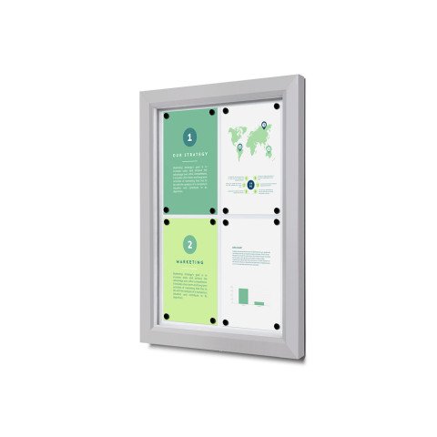 Vitrina exterior con cerradura Slim 4 x A4