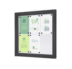 Vitrina exterior con cerradura Slim 6 x A4 Antracita