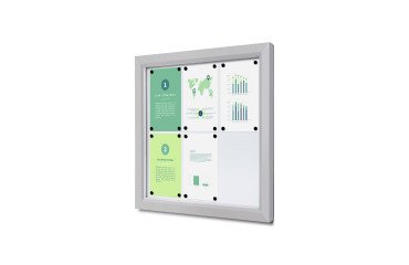 Vitrina exterior con cerradura Slim 6 x A4