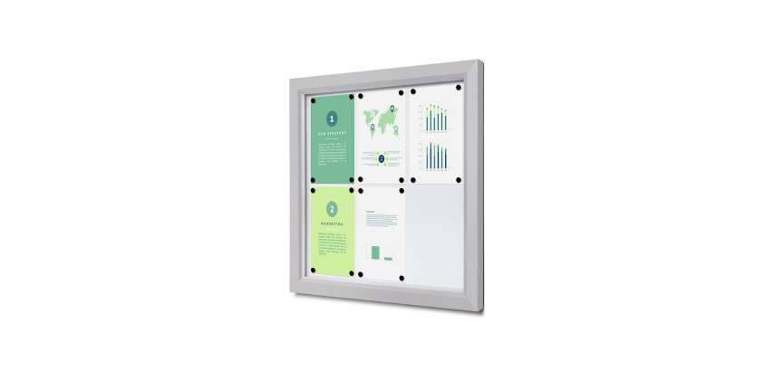 Outdoor Lockable Showcase Slim 6 x A4