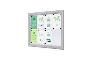 Vitrina exterior con cerradura Slim 8 x A4