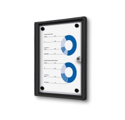 Vergrendelbaar Notitiebord Indoor Economy Zwart 1x A4