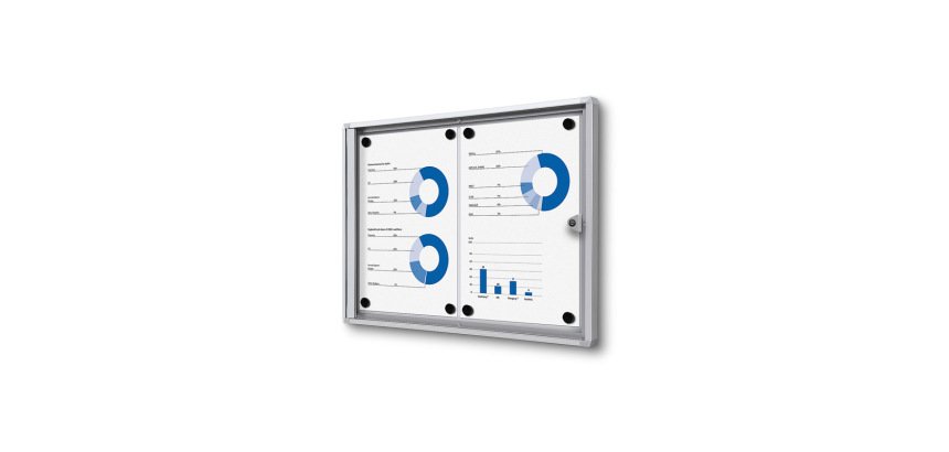 Indoor Lockable Showcase Economy 2x A4