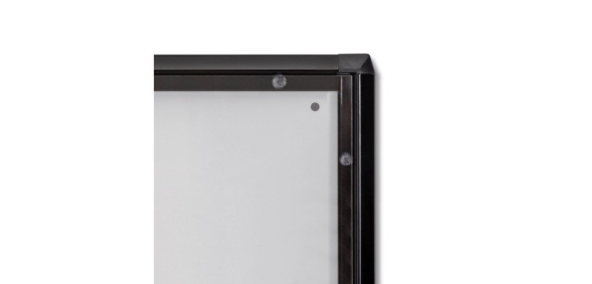 Indoor Lockable Showcase Economy Black 4x A4