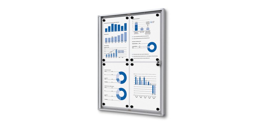 Indoor Lockable Showcase Economy 4x A4
