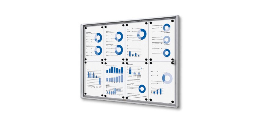 Vitrine Intérieure Verrouillable Economy SCXS 8x A4