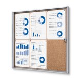 Vitrine Intérieure Verrouillable en Liège Economy 6x A4