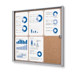 Vitrine Intérieure Verrouillable en Liège Economy 6x A4