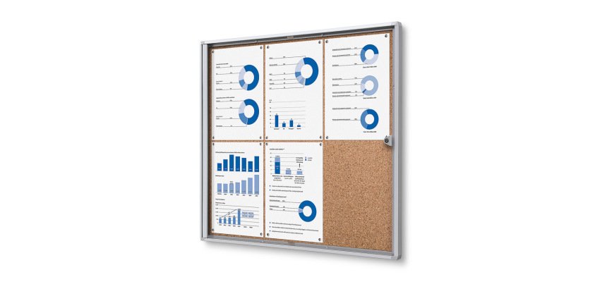 Vergrendelbaar Prikbord Kurk Economy 6x A4