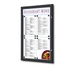 Vitrina Porta Menú Exterior 4 x A4 Vertical Negro