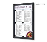 Porte-menu Extérieur avec LED 4 x A4 Portrait noir