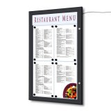 Porte-menu Extérieur avec LED 4 x A4 Portrait noir