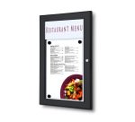 Porte-menu Extérieur Logo / LED 1 x A4 Portrait Noir