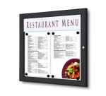 Vitrina Porta Menú Exterior 2 x A4 Horizontal Negro