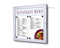 Vitrina Porta Menú Exterior LED 2 x A4 Horizontal