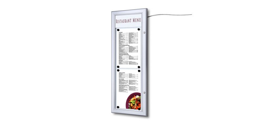 Porte-menu Extérieur Logo / LED LED 2 x A4 Portrait