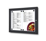 Présentoir Porte Menu Extérieur Noir 2x A4