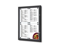 Negro Porta Menú Exterior Cubierto 4x A4