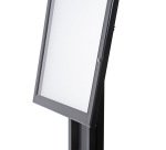 Black Freestanding Menu Pole LED Illuminated 4x A4
