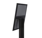 Black Freestanding Menu Pole LED Illuminated 4x A4
