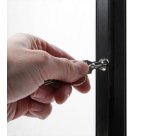 Black Freestanding Menu Pole Non-Illuminated 4x A4