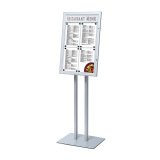 Logo De Poteau De Menu Autoportant LED 4 x A4