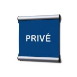 Ecriteau de porte Komplett-Set 15,5 x 15,5 cm Privé Blue