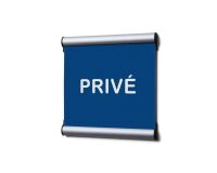 Señalización para puerta Set Completo 15,5 x 15,5 cm Privado Azul
