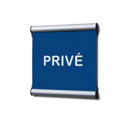 Señalización para puerta Set Completo 15,5 x 15,5 cm Privado Azul