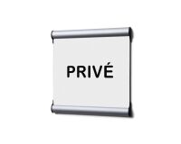 Señalización para puerta Set Completo 15,5 x 15,5 cm Privado Blanco
