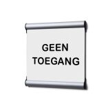 Ecriteau de porte Komplett-Set 15,5 x 15,5 cm No Access Blanc