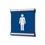 Ecriteau de porte Komplett-Set 15,5 x 15,5 cm Femme Bleu
