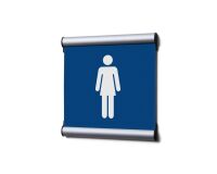 Señalización para puerta Set Completo 15,5 x 15,5 cm Mujer Azul