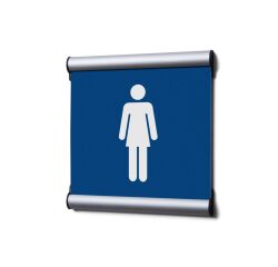 Señalización para puerta Set Completo 15,5 x 15,5 cm Mujer Azul