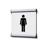 Ecriteau de porte Komplett-Set 15,5 x 15,5 cm Femme Blanc