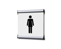 Señalización para puerta Set Completo 15,5 x 15,5 cm Mujer Blanco