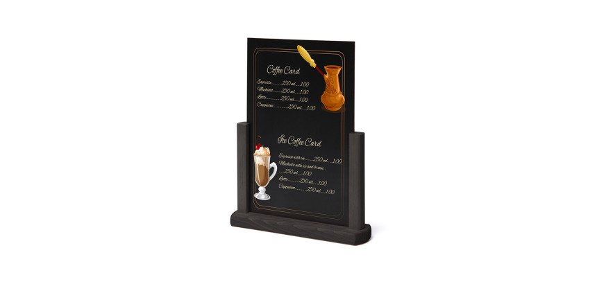 Natura dessus de la Table Ardoise A5 Noir