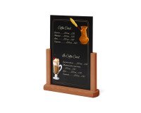 Natura Table Top Chalk Board Light Brown A4