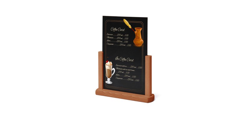 Natura Table Top Chalk Board Light Brown A4