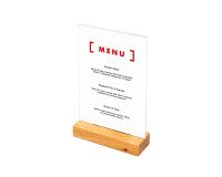 Wooden T Stand Menu Holder Portrait A5