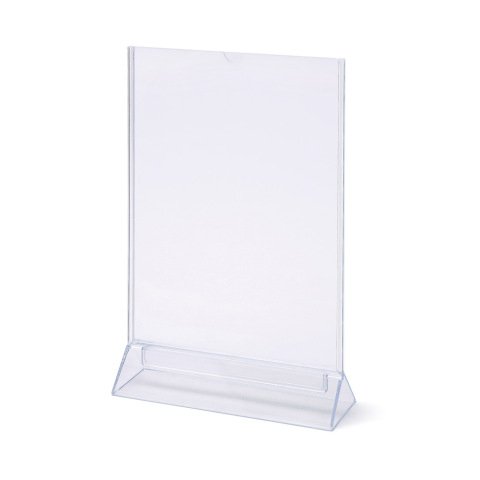 Scritto® Soporte para Folleto Y Portamenús de Sobremesa Formato Vertical en T A5 con base