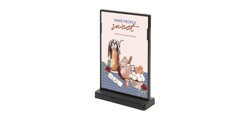Scritto® Menu Stand T-Shape Black A6