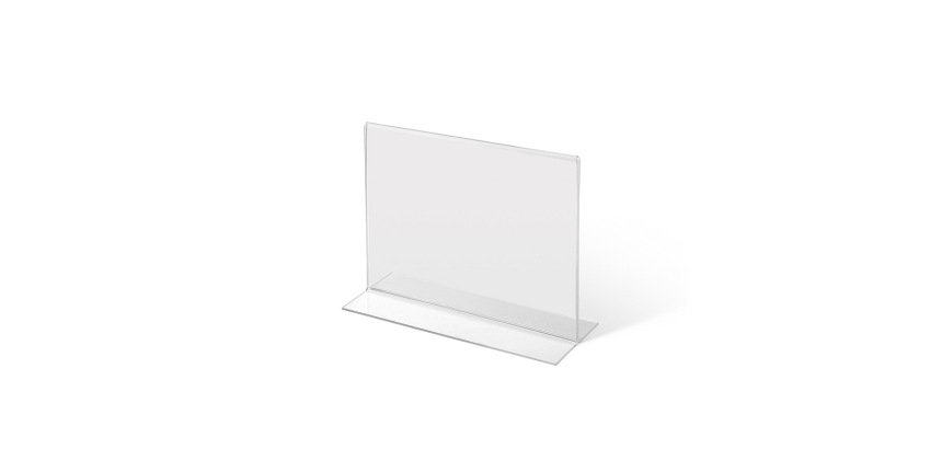 Soporte para Folletos y Menús Forma T A6 Horizontal