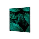 Decoración Textil de Pared SET 40 x 40 Hoja Botánica Verde