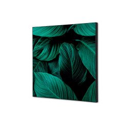 Textile Wall Decoration SET 40 x 40 Botanical Leaves Green I4