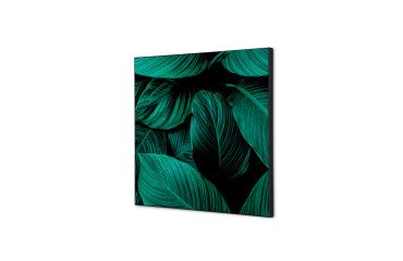 decoración textil de Pared SET 40 x 40 Hoja Botánica Verde