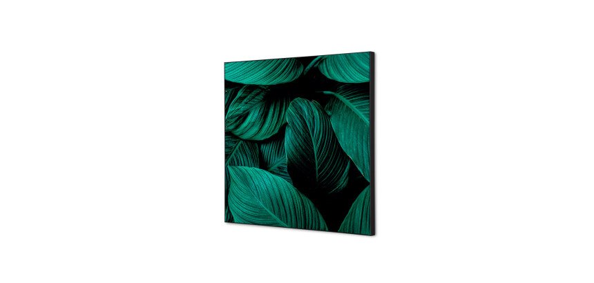 Décoration Murale en Tissu SET 40 x 40 Feuillage Vert